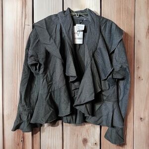 *NWT* Alice Berry Studio Grey Asymmetrical Open Front Blazer